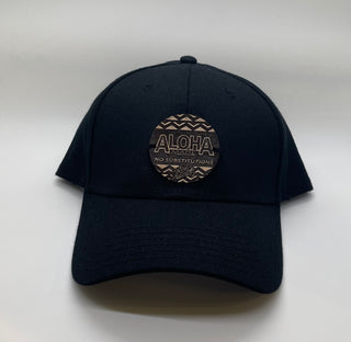 Black Fitted Dad Hat with Flex Fit