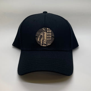 Black Fitted Dad Hat with Flex Fit