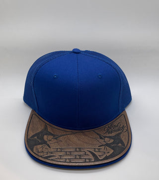 Blue Wood Bill Trucker Hat
