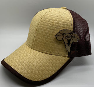 Brown Lauhala Trucker Hat